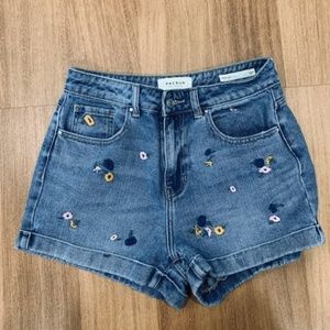 High waisted mom denim shorts